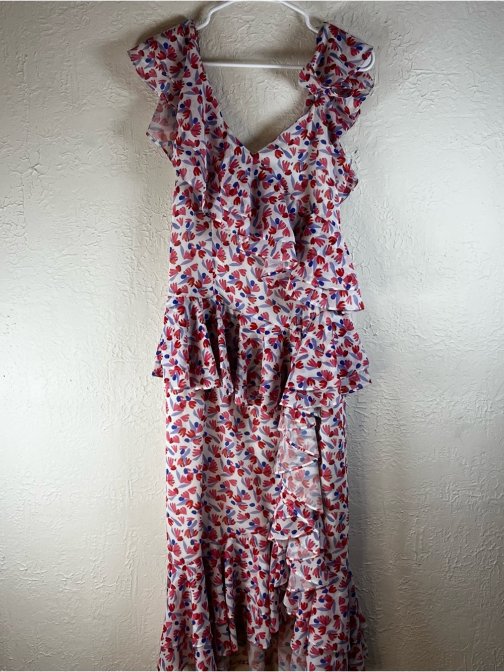 Amur Dylan Ruffle Midi Dress in White - Picture 3 of 13